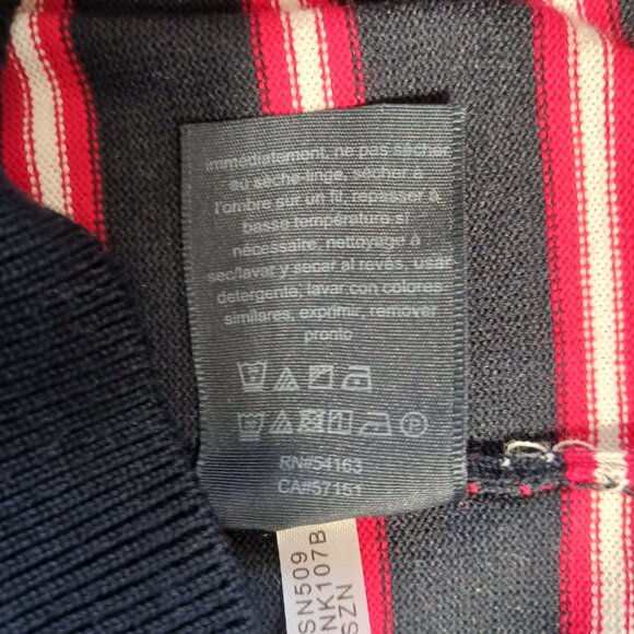 Tommy Hilfiger Turtleneck Sweater, Navy with Red and White Stripes, Size Medium - Picture 15 of 15